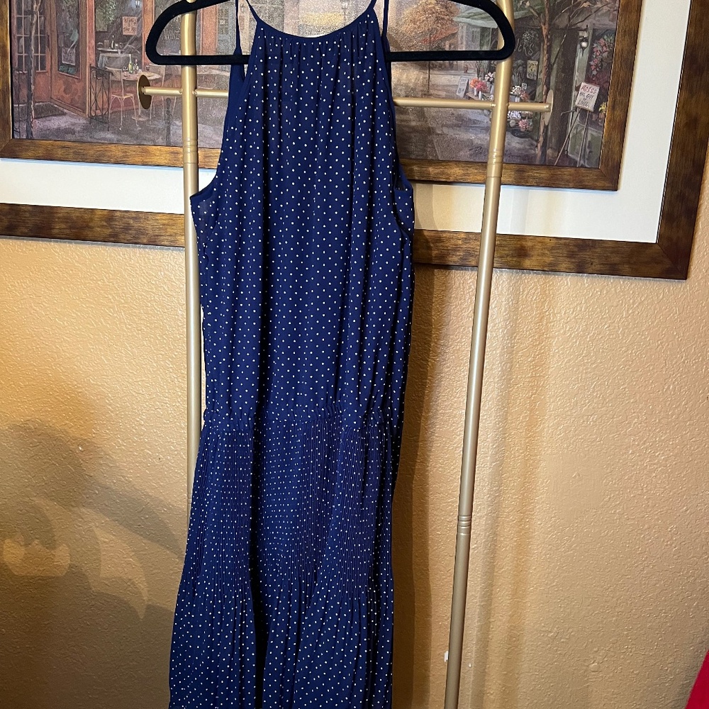 Brand New Navy Blue  Michael Kors Cold Shoulder Dress